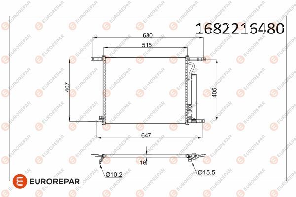 EUROREPAR 1682216480 | Radyatör