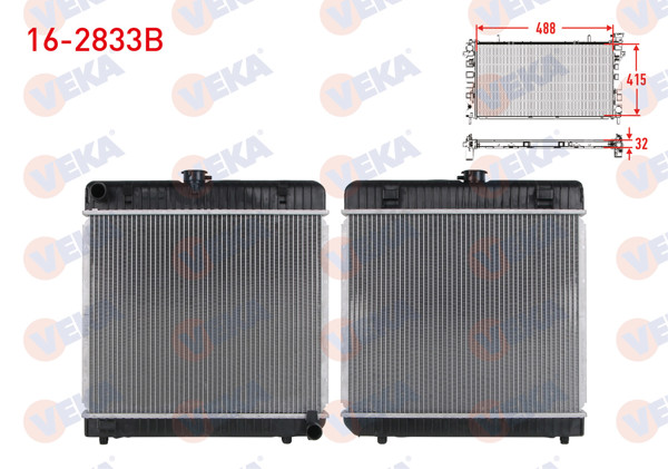 VEKA 16-2833B | Su Radyatörü Brazing Mercedes (W123) 2.0 M-T Ac + /-1977-1985