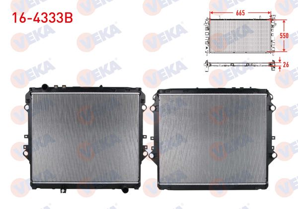 VEKA 16-4333B | Su Radyatörü Brazing Toyota Hı-Lux VIII Revo Pick Up (Gun1_,Gun13_) 2.4 D M-T Ac + /-2015 -