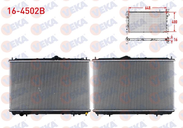 VEKA 16-4502B | Su Radyatörü Brazing Volvo S40 1.6I A-T / M-T 1995-2003