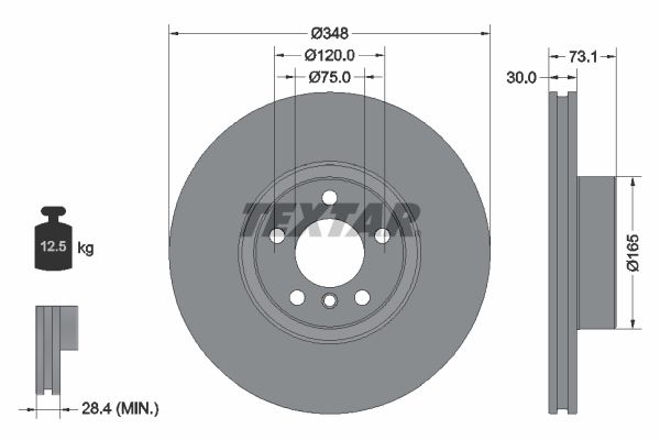 TEXTAR 92320505 | Fren Diski F-26 Ön Sağ | 2 Adet