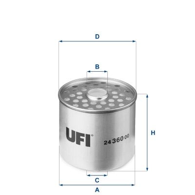 UFI 24.360.00 | Mazot Filtresi (Fiat Ducato 1.9D 2.5D Citroen Jumper Peugeot Boxer 2.5D 2.5 TD 94-02)