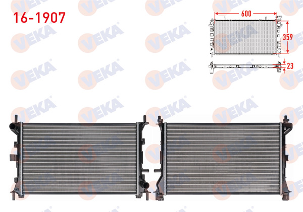 VEKA 16-1907 | Su Radyatörü Mekanik Ford Focus I (Daw,Dbw) 1.6İ 16V M-T Ac + /-1998-2004