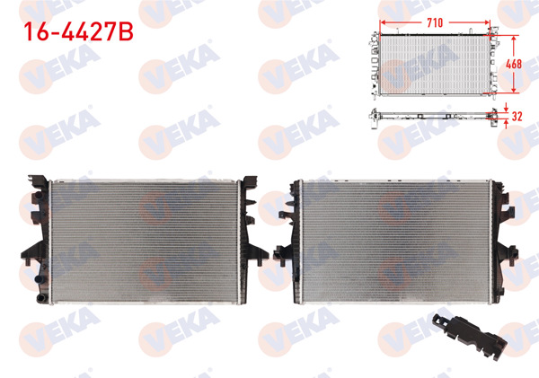 VEKA 16-4427B | Su Radyatörü Brazing Volkswagen Transporter V (7Ha,7Hh,7Ea,7Eh) 1.9 TDI M-T 2003-2011