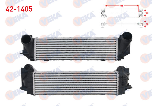 VEKA 42-1405 | Turbo Radyatörü (Intercooler) BMW 5 Serisi (F10) 520 İ 2010 -