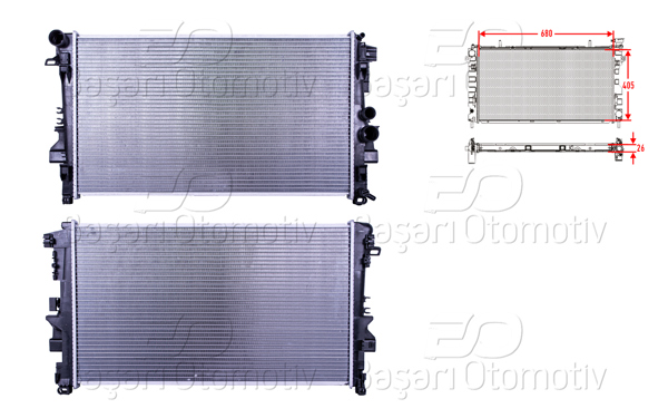 WISCO 3113585-00 | Su Radyatörü Brazing Mt 680X378x26 Mercedes-Benz Vito. Viano 03 > /