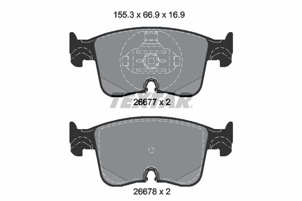 TEXTAR 2667701 | Fren Balatası VW Golfvııı Caddy A3 Ön 2022->