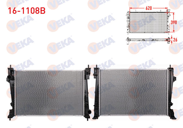 VEKA 16-1108B | Su Radyatörü Brazing Alfa Romeo Giulietta (940) 1.6 Jtdm M-T Ac + /-2010 -