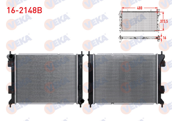 VEKA 16-2148B | Su Radyatörü Brazing Hyundai Ix20 (Jc) 1.4 CRDI M-T Ac + /-2010 -