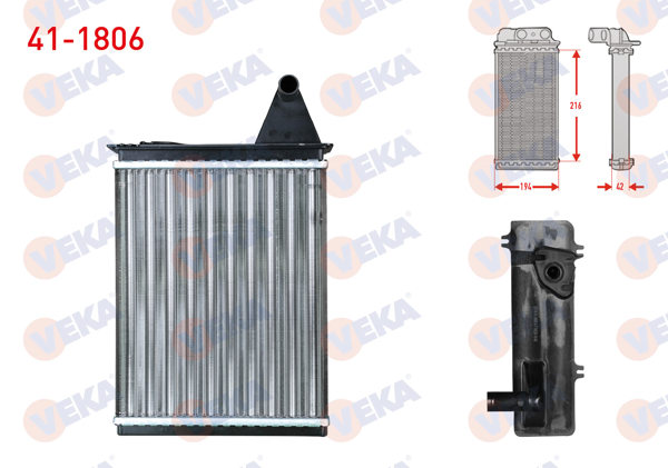 VEKA 41-1806 | Kalorifer Radyatörü Mekanik Fiat Palio (178Bx) (178Dx) 1.2İ 16V 1996-2005