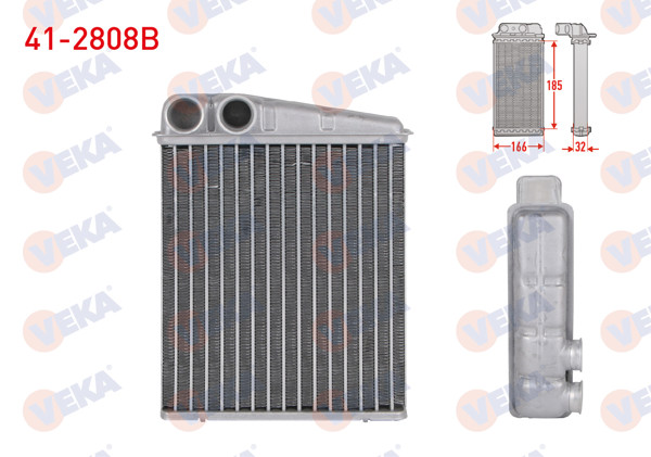 VEKA 41-2808B | Kalorifer Radyatörü Brazing Mercedes A Serisi (W169) A 160 CDI-A 180 CDI 04-12 / B Serisi (W245) B 180 CDI 05-11 / Mini Cooper 1.6İ-1.6 D 06-13 / Mini One-Countryman 1.4İ-1.6İ-1.6 D-1.6 S 10 -