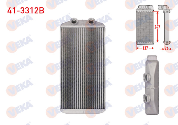VEKA 41-3312B | Kalorifer Radyatörü Brazing Peugeot 301 1.6 HDI 2012 -