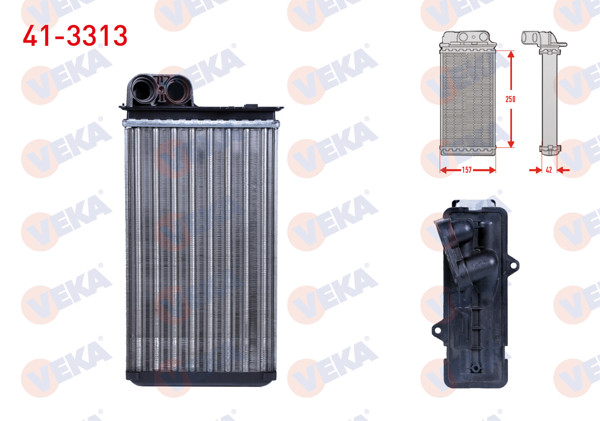 VEKA 41-3313 | Kalorifer Radyatörü Mekanik Peugeot 406 (8B) 1.6 1995-1998