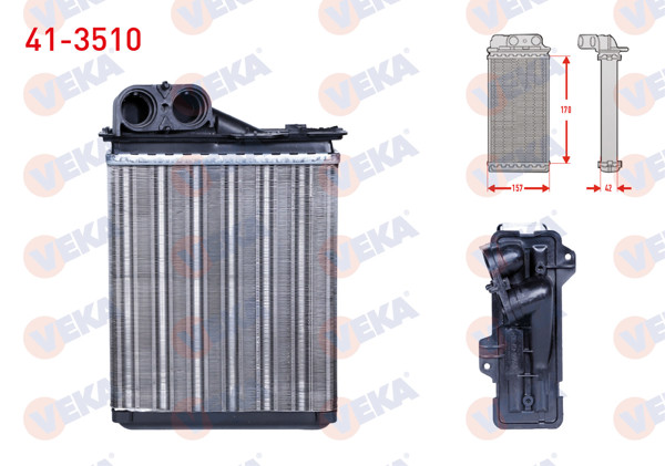 VEKA 41-3510 | Kalorifer Radyatörü Mekanik Dacia Logan (Ls) 1.5 DCI 2004-2012