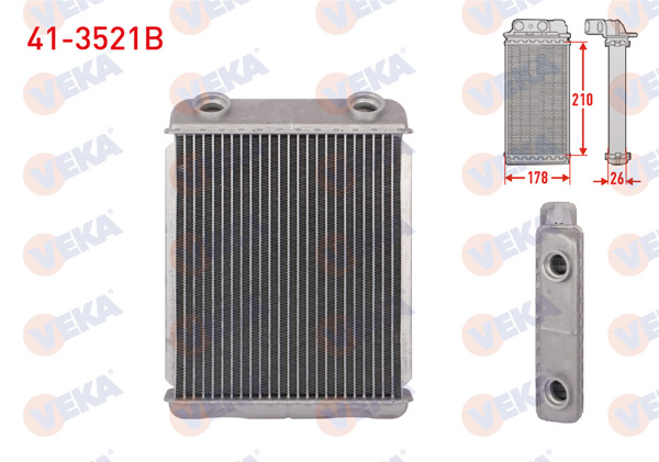 VEKA 41-3521B | Kalorifer Radyatörü Brazing Renault Laguna II (Bg0 / 1) 1.6İ 16V 2001-2007