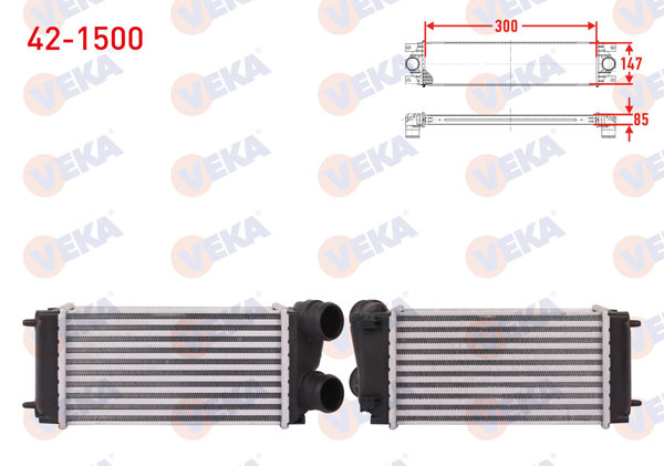 VEKA 42-1500 | Turbo Radyatörü (Intercooler) Citroen C4 (Lc) 1.6 HDI 2004-2009