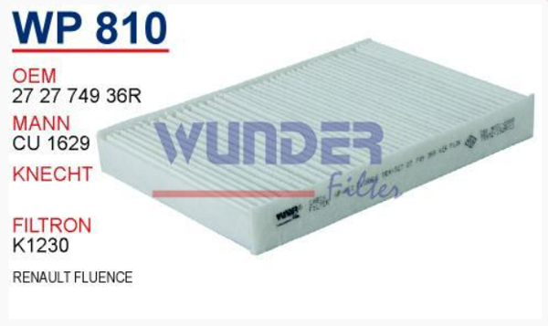 Renault Fluence Tüm Modeller polen Filtresi Karbonsuz 