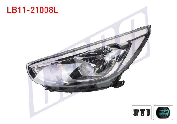 LABO LB11-21008L | Far Sol Elektrikli Motorlu Hyundai Accent Blue 2015-2019