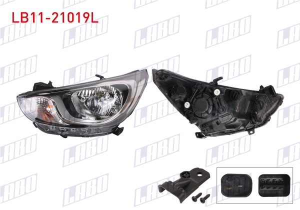 LABO LB11-21019L | Far Sol Elektrikli Motorlu Hyundai Accent Blue 11-14