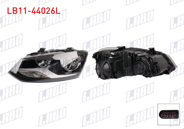 LABO LB11-44026L | Far Sol Volkswagen Polo V (6R1, 6C1) 2009-2014