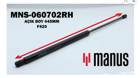 MANUS 060702RH | Bagaj Amortisörü Citroen C3 02>09 Sağ Sol 2 Adet