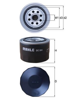 MAHLE OC384 | Yağ Filtresi