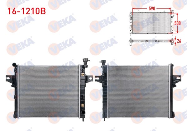 VEKA 16-1210B | Su Radyatörü Brazing Jeep Grand Cherokee II (Wj,Wg) 4.7 V8 A-T 1998-2005