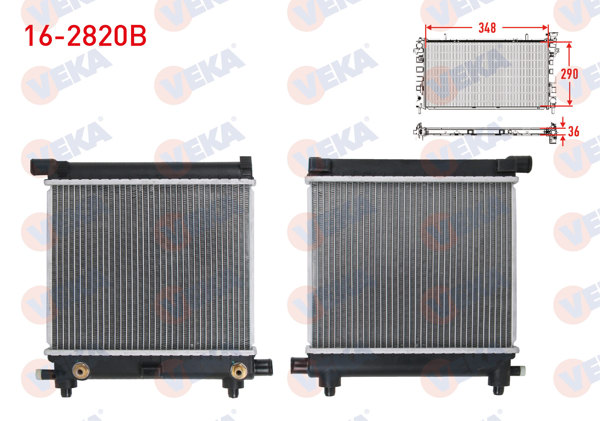 VEKA 16-2820B | Su Radyatörü Brazing Mercedes (W124) 2.0 A-T Ac-1984-1995