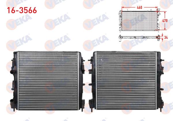 VEKA 16-3566 | Su Radyatörü Mekanik (Intercooler Baglanabılır Tip) Renault Kangoo (Kc0 / 1) 1.5 DCI M-T Ac-1998-2008