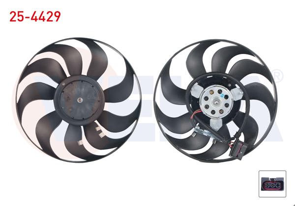 VEKA 25-4429 | Fan Motoru (Motor + Pervane) Su Radyatörü Volkswagen Golf IV (1J1) 1.6İ 16V 1997-2005