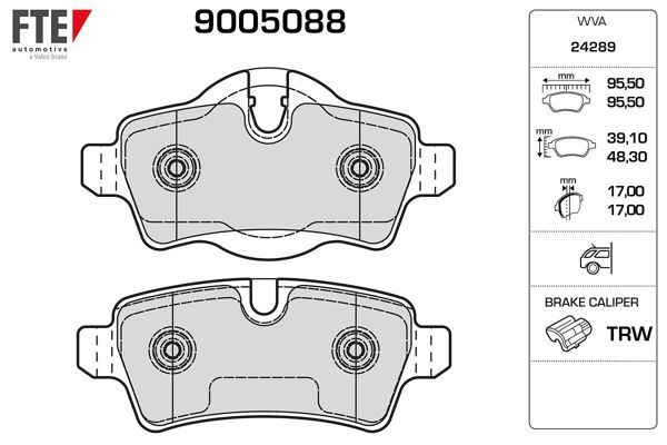 FTE 9005088 | Fren Balatası Arka R56 / R55 / R57 / R58 / R59