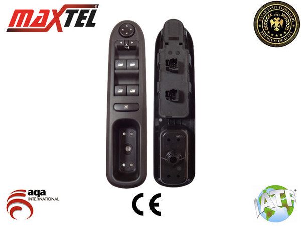 MAXTEL 182 11 017 | Cam Kaldırma Anahtarı Ön Sol Çift Soketli 6 + 3 Pin Kasalı Peugeot 407 04-11