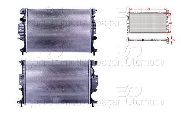 WISCO 3113771-00 | Su Radyatörü Brazing Mt-At 670X448x26 Ford Mondeo 1.5 Ecoboost_X0002_1.5Tdcı. 1.6Tdcı. 2.0Tdcı 15 > A / M