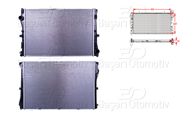 WISCO 3114089-00 | Su Radyatörü Brazing Mt 640X448x26 Mercedes-Benz C Serisi (W205) 180-200-220-300 18 >