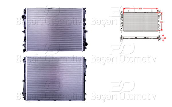 WISCO 3114091-00 | Su Radyatörü Brazing Mt 640X446x26 Mercedes-Benz E Serisi (W213) 200D-300 16 > / CLS (C257) 220-300D 18 > / Glc (X253) 200-220D 19-22 / Vito (W447) 110-1114-116-119 CDI 20 >