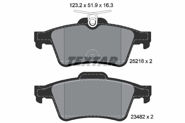 TEXTAR 2521801 | Fren Balatası Peugeot 508 10 > Ön