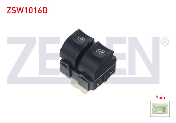 ZEGEN ZSW1016D | Cam Açma Anahtarı Çiftli Beyaz Soketlı Beyaz Işık Otomatik Kaldırma 7 Pin Renault Captur-Clio IV 2013-/ Kangoo 1998-2008 / Symbol II 2008-2012 / Dacia Logan II-Dokker-Sandero-Lodgy 2008 -
