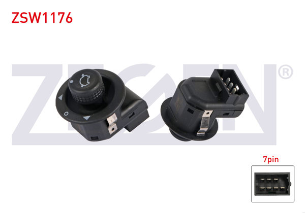 ZEGEN ZSW1176 | Ayna Ayar Düğmesi 7 Pin Ford Focus I-Fiesta IV 1996-2004 / Fusion 2002-2010 / Connect Tum Serıler