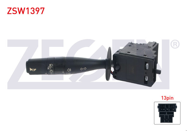 ZEGEN ZSW1397 | Far Sinyal Kumanda Kolu 13 Pin 106 II-306-Berlingo-Partner-Scudo-Expert-Jumpy 1996-2008