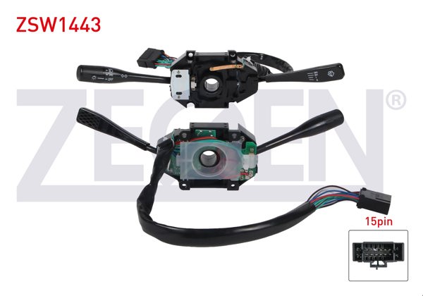 ZEGEN ZSW1443 | Far Sinyal Silecek Kumanda Kolu 15 Pin Mitsubishi L300 1987-1996
