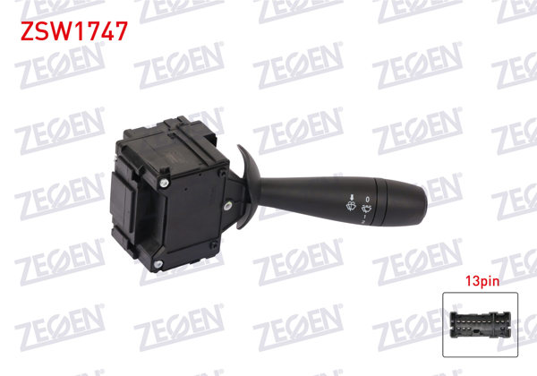ZEGEN ZSW1747 | Silecek Kumanda Kolu 13 Pin Dacia Logan II 2013-/ Sandero II 2012-/ Dokker 2014-/ Renault Kangoo 2013 -