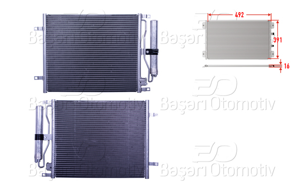 WISCO 3143341-00 | Klima Radyatörü 492X391x16 Nissan Micra Note 1.5 DCI 05 >