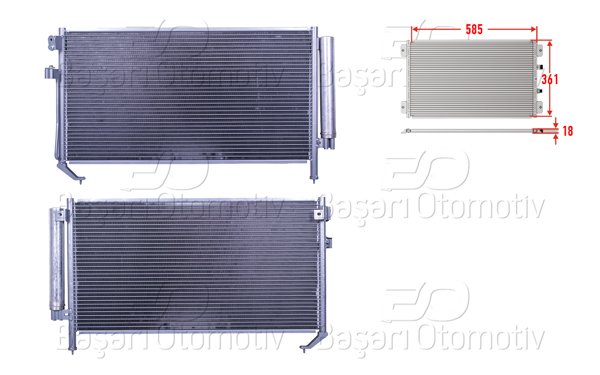 WISCO 3143354-00 | Klima Radyatörü 585X361x18 Subaru Forester 2.0. 2.5 02 >