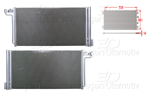 WISCO 3143511-00 | Klima Radyatörü 720X381x16 Ford C-Max 2 1.6 2011-2019 Ford Focus 1.6 Tı 2010-2018 Ford Focus 3 1.6 Tı 2010 >