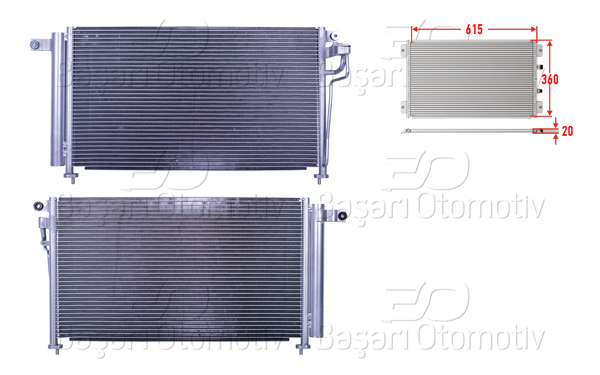 WISCO 3143534-00 | Klima Radyatörü 615X360x20 Kia Rio 2 1.4 1.6 Cvvt 2005-2011