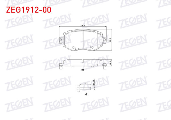 ZEGEN ZEG1912-00 | Fren Balata Ön Ikazlı Renault Megane IV (B9a / M_) 1.5 DCI 2016-/ Megane IV (B9a / M_) 1.6 DCI 2016-/ Megane IV (B9a / M_) 1.6İ 2016-/ Megane IV (B9a / M_) 1.2 TCE 2016 -