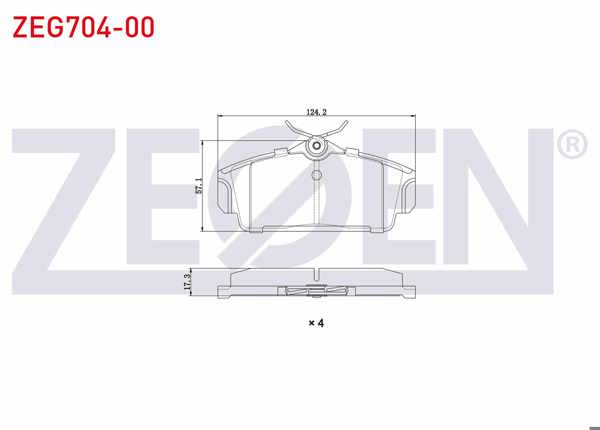 ZEGEN ZEG704-00 | Fren Balata Ön Nissan Primera 1.6İ 16V 1996-2001 / 1.8İ 16V 1996-2001 / 2.0İ 16V 1996-2001 / 2.0 TD 1996-2001 / Almera II 1.5 DCI 2000-2007 / 1.5İ 16V 2000-2007 / 2.2 Dı 2000-2007 / 1.8İ 2000-2007