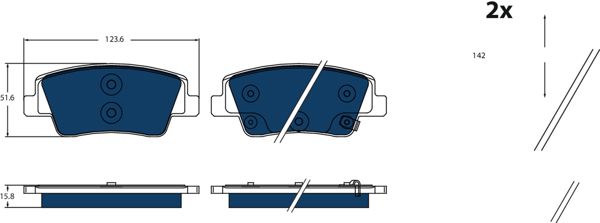 TRW GDB2497BTE | Fren Balata Seti Hyundai Ioniq 5 (Ne)- Kia Ev6 (Cv)