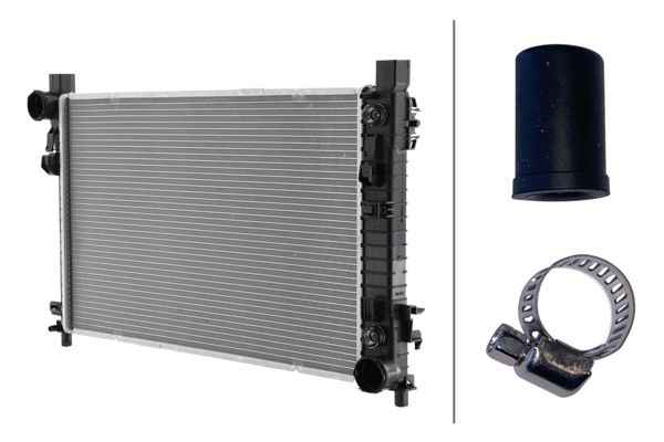 HELLA 8MK366304-351 | Motor Su Radyatörü W203 00 > 07 Cl203 02 > 08 S203 01 > 07 C209 02 > 09 A209 03 > 10 R171 04 > 398*650-26 mm