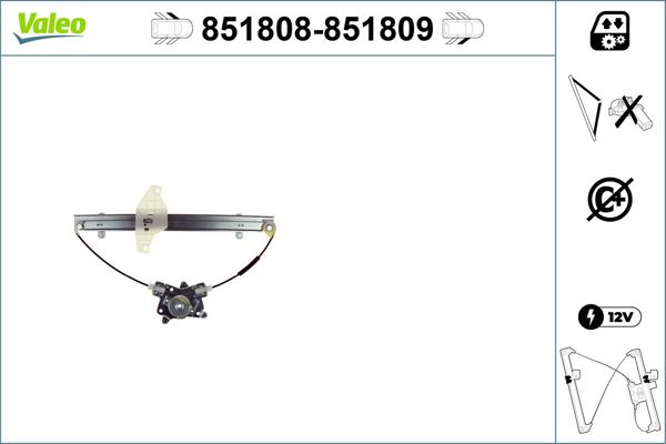 VALEO 851809 | Cam Mekanizması Ön Sol Otomatik Accent 2000-2005 Milenyum Kasa
